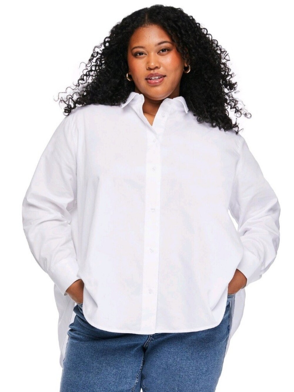 NWT PLUS size Lane Bryant Women's Plus Button-Up Shirt WHITE  2x - 100071